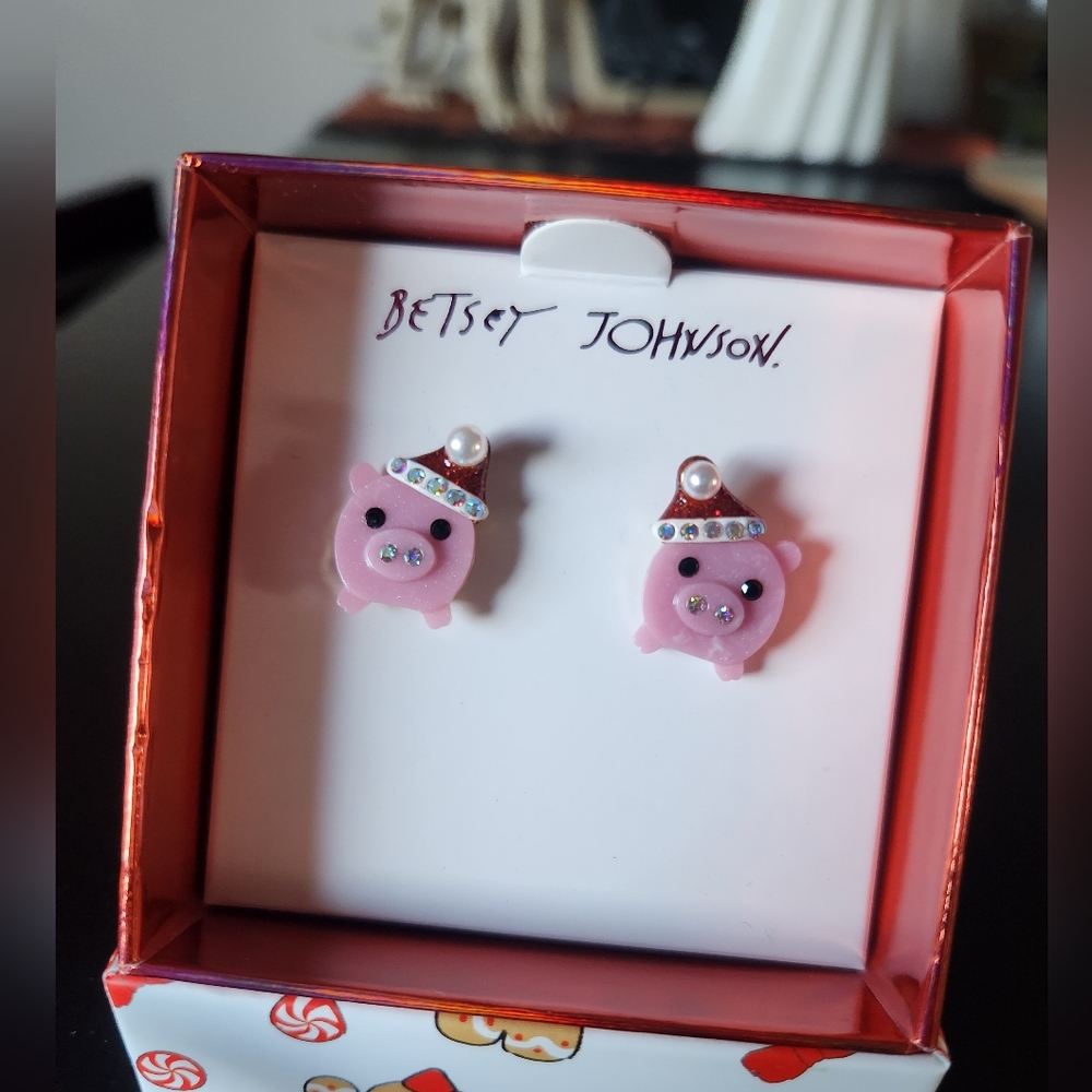 BetseyJohnson- Christmas Stud Earrings